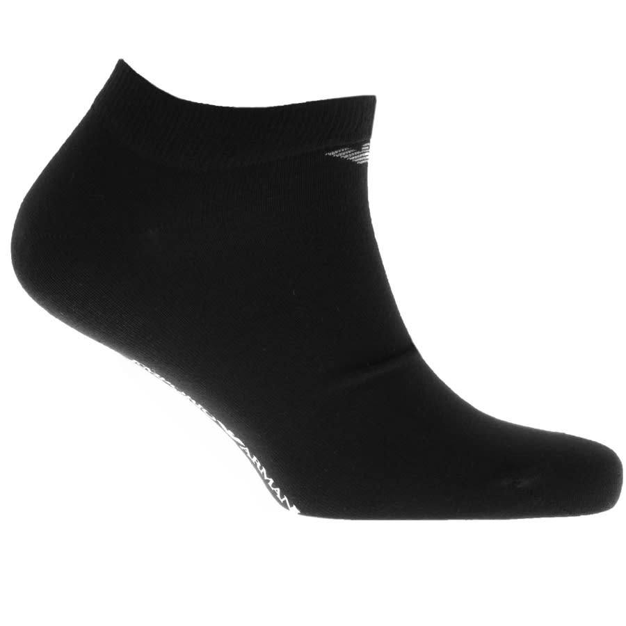 Alternative Image for ProductEmporio Armani 3 Pack Trainer Socks Black2